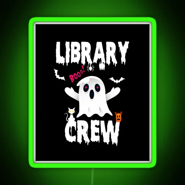 Library Boo Crew RGB Neon Sign