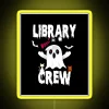 RGB Neon Library Sign with Color-Changing LED Lit Display Canvas