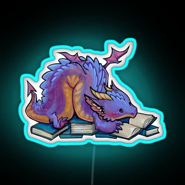 Library Dragon RGB Neon Sign
