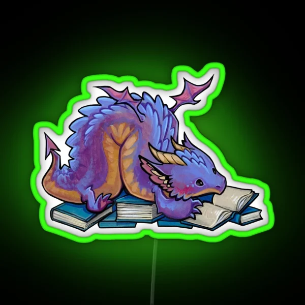 Library Dragon RGB Neon Sign