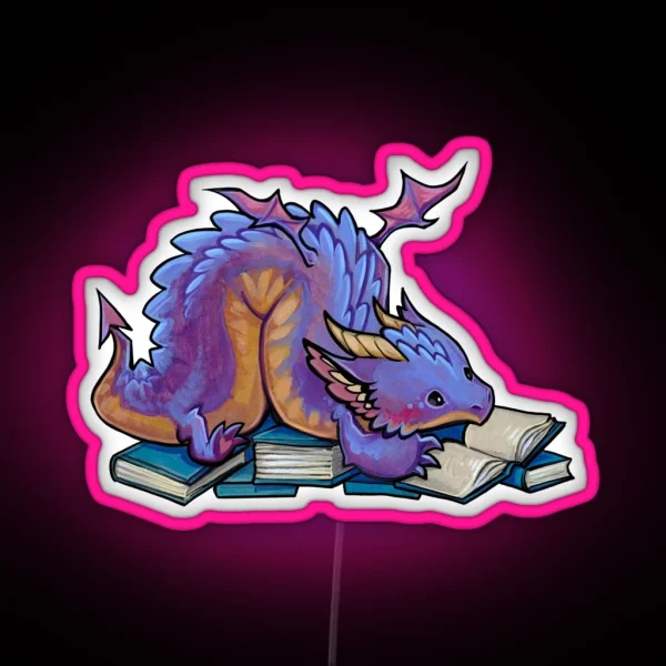 Library Dragon RGB Neon Sign