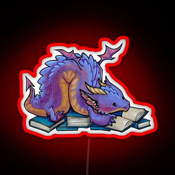 Library Dragon RGB Neon Sign