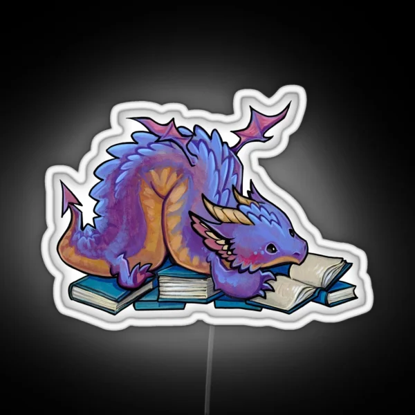 Library Dragon RGB Neon Sign