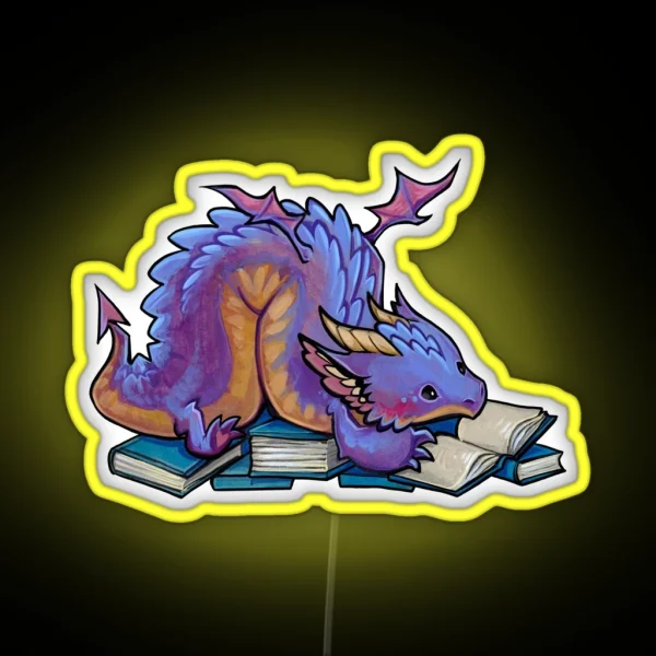Library Dragon RGB Neon Sign