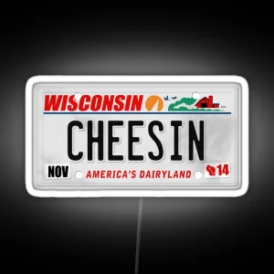 License Plate CHEESIN RGB Neon Sign