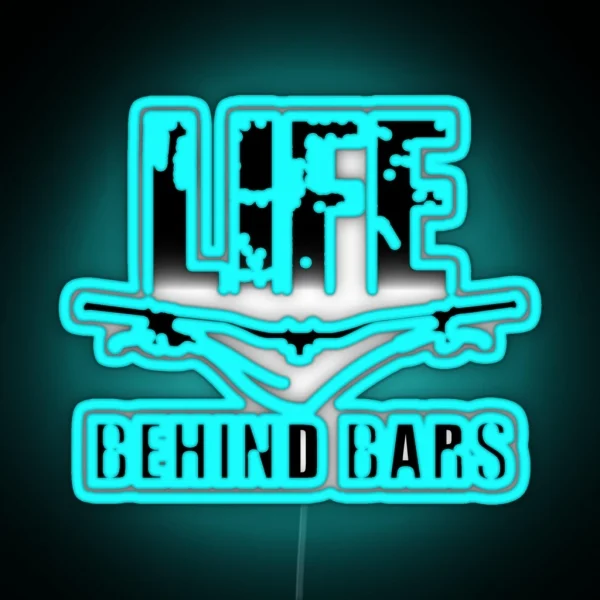 Life Behind Bars MTB Mountain Biking Design RGB Neon Sign