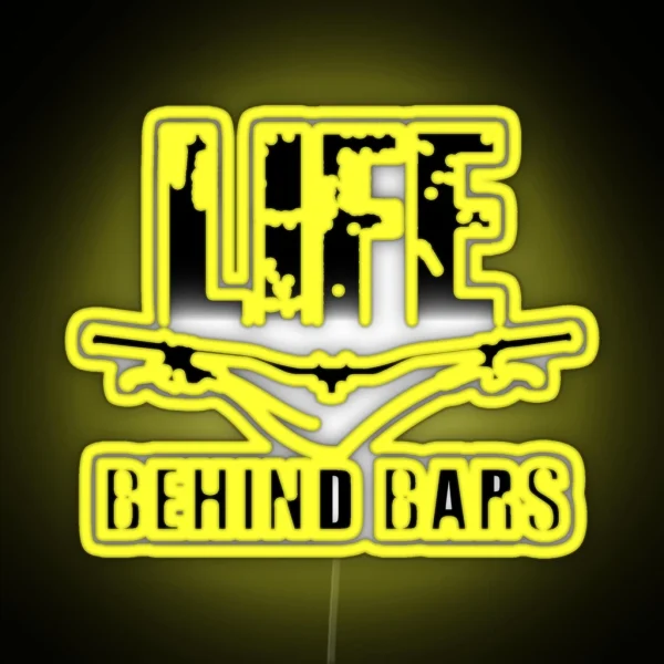 Life Behind Bars MTB Mountain Biking Design RGB Neon Sign