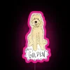 Golden Doodle Neon Sign with Color-Changing RGB LED Canvas Lighting