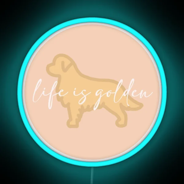 LIFE IS GOLDEN PINK RGB Neon Sign