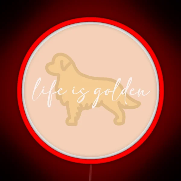 LIFE IS GOLDEN PINK RGB Neon Sign
