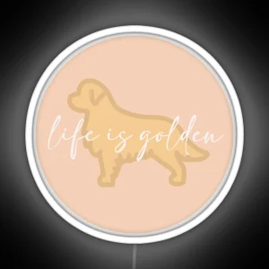 LIFE IS GOLDEN PINK RGB Neon Sign