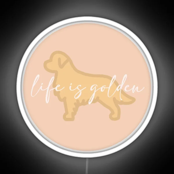 LIFE IS GOLDEN PINK RGB Neon Sign