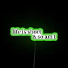 Add a bold splash of color with this fun neon sign.