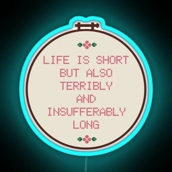 Life Is Short Jenna Marbles RGB Neon Sign