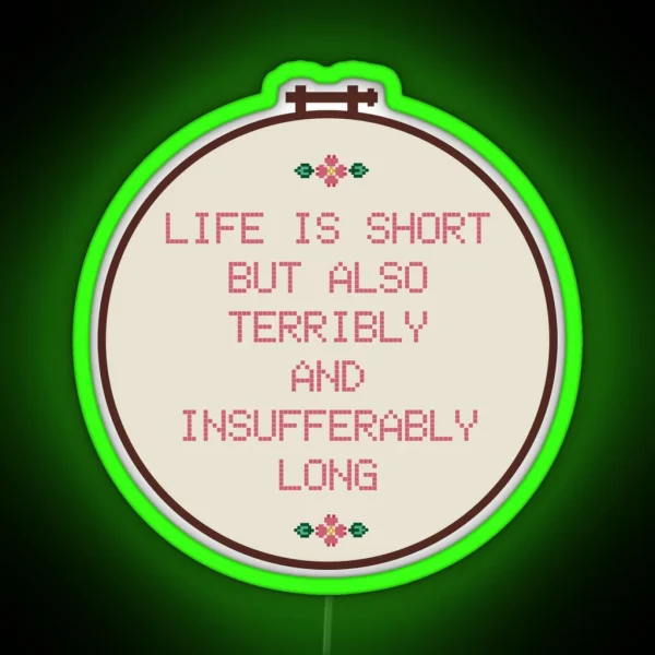 Life Is Short Jenna Marbles RGB Neon Sign