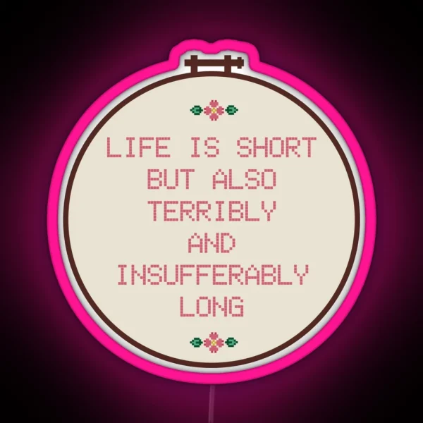Life Is Short Jenna Marbles RGB Neon Sign