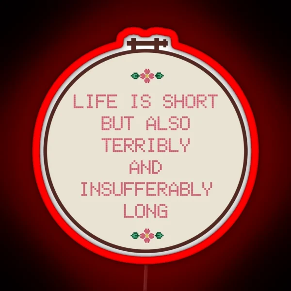 Life Is Short Jenna Marbles RGB Neon Sign