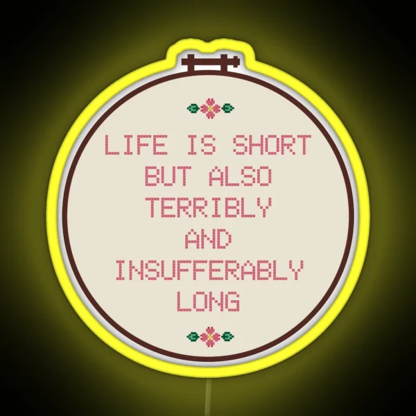 Life Is Short Jenna Marbles RGB Neon Sign