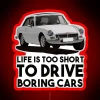 Retro style neon sign for car enthusiasts and road trippers.