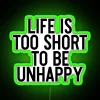 Motivational neon yoga decor for a happier, healthier lifestyle mindset