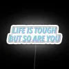 Empowering motivational home decor with bold colorful inspirational neon lighting
