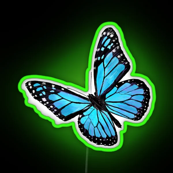 Light Blue Butterfly RGB Neon Sign