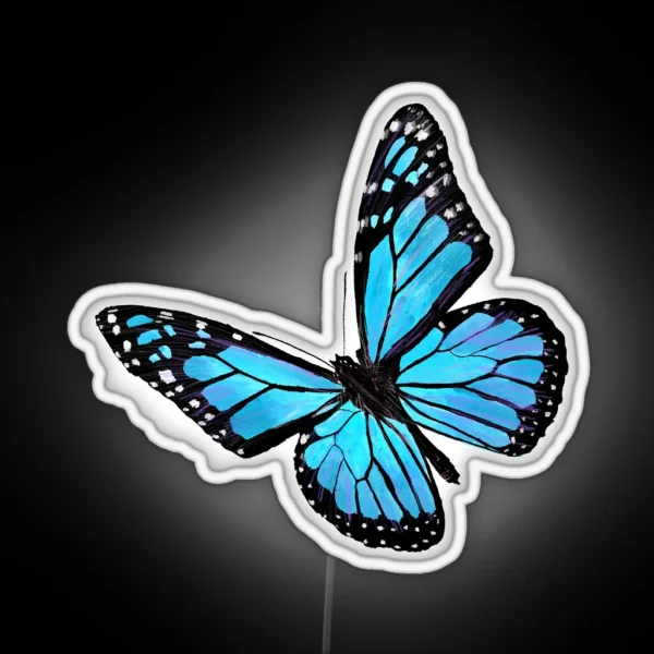 Light Blue Butterfly RGB Neon Sign