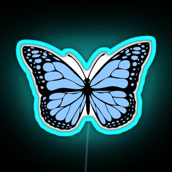 Light Blue Butterfly RGB Neon Sign