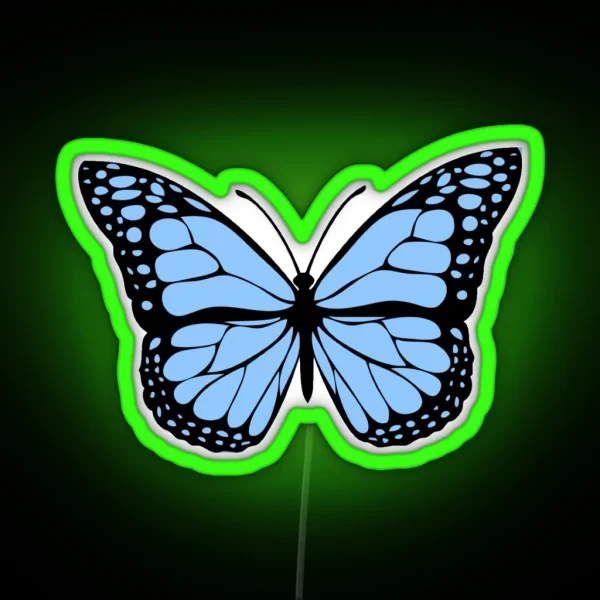 Light Blue Butterfly RGB Neon Sign