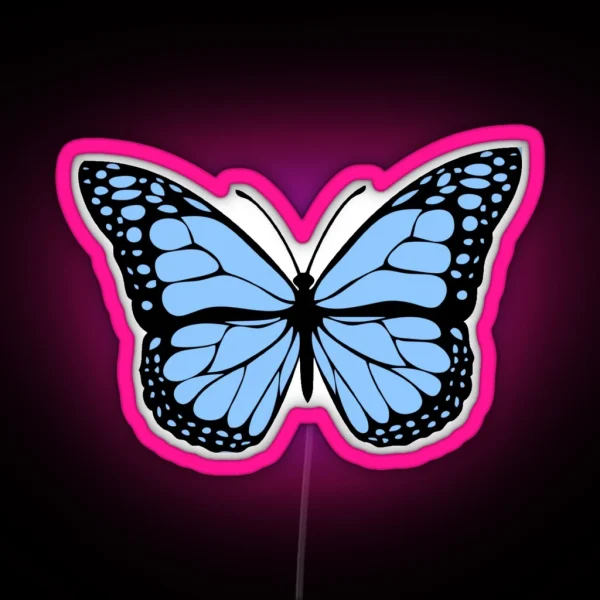 Light Blue Butterfly RGB Neon Sign