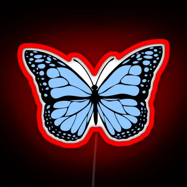 Light Blue Butterfly RGB Neon Sign