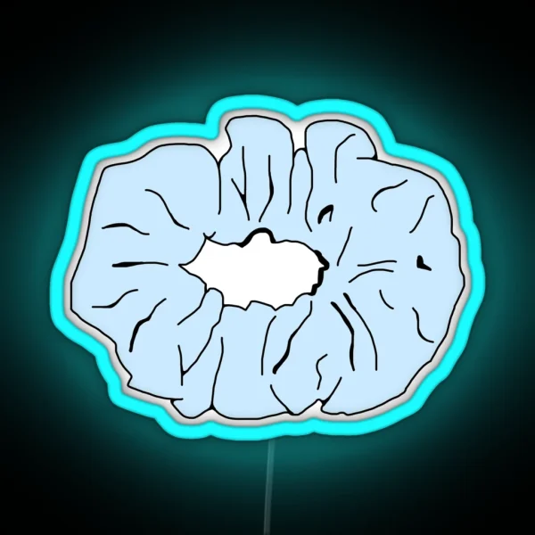 Light Blue Scrunchie RGB Neon Sign