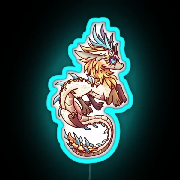 Light Dragon Chibi RGB Neon Sign