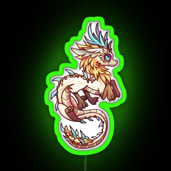 Light Dragon Chibi RGB Neon Sign