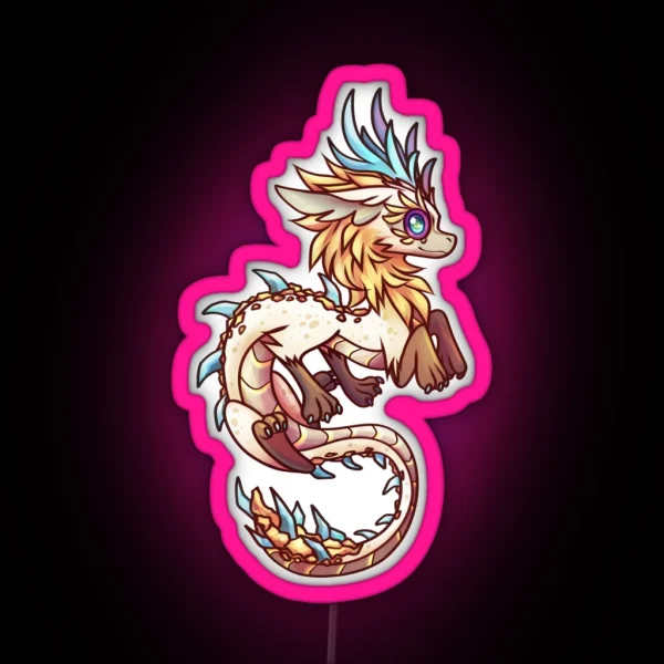 Light Dragon Chibi RGB Neon Sign