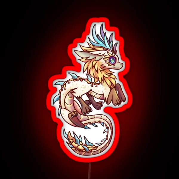 Light Dragon Chibi RGB Neon Sign