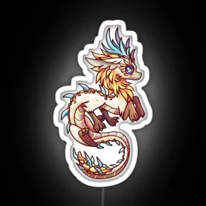 Light Dragon Chibi RGB Neon Sign