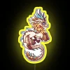 Compact Chibi-style LED Neon Sign with Color-Changing RGB Lighting Effects