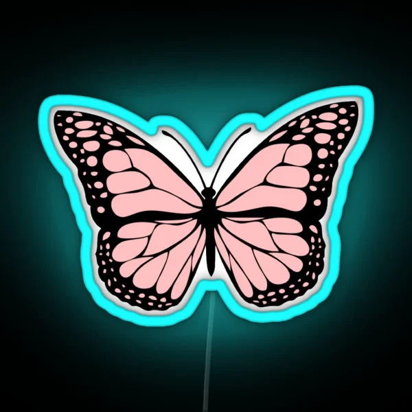 Light Pink Butterfly RGB Neon Sign