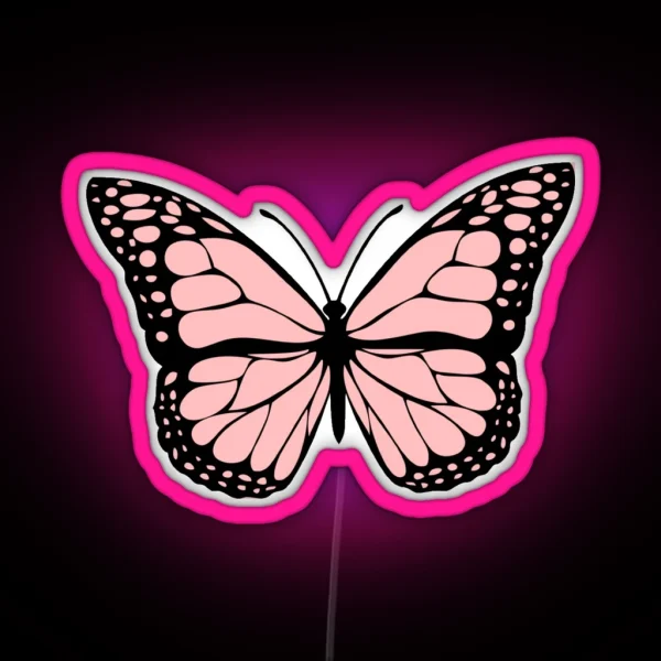 Light Pink Butterfly RGB Neon Sign
