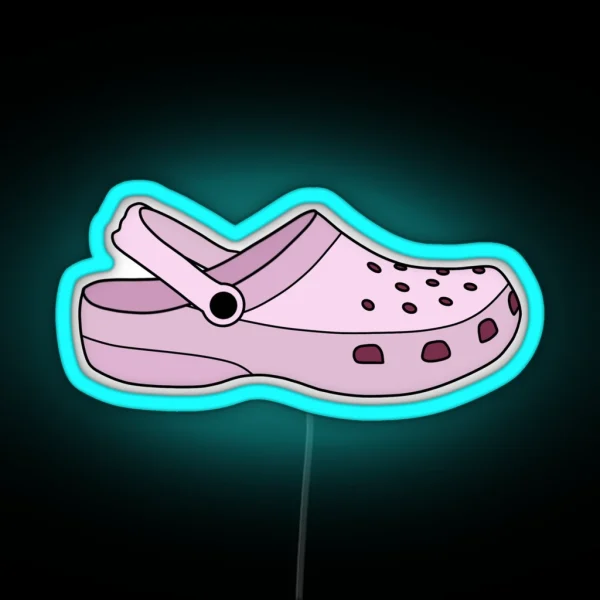 Light Pink Crocs Led RGB Neon Sign