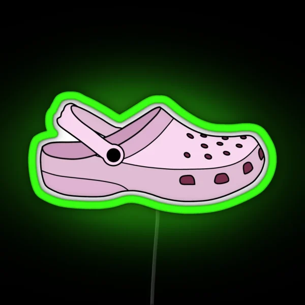 Light Pink Crocs Led RGB Neon Sign