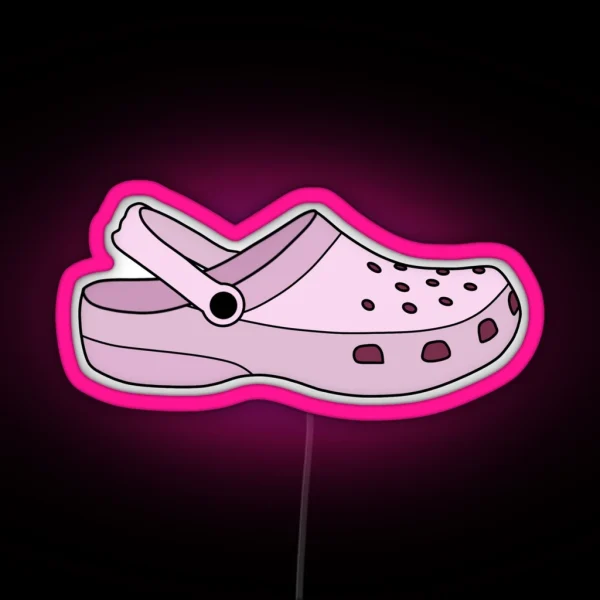 Light Pink Crocs Led RGB Neon Sign