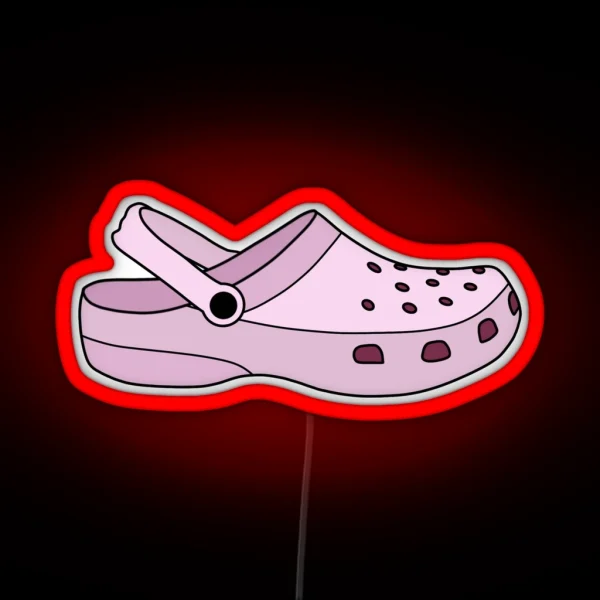 Light Pink Crocs Led RGB Neon Sign