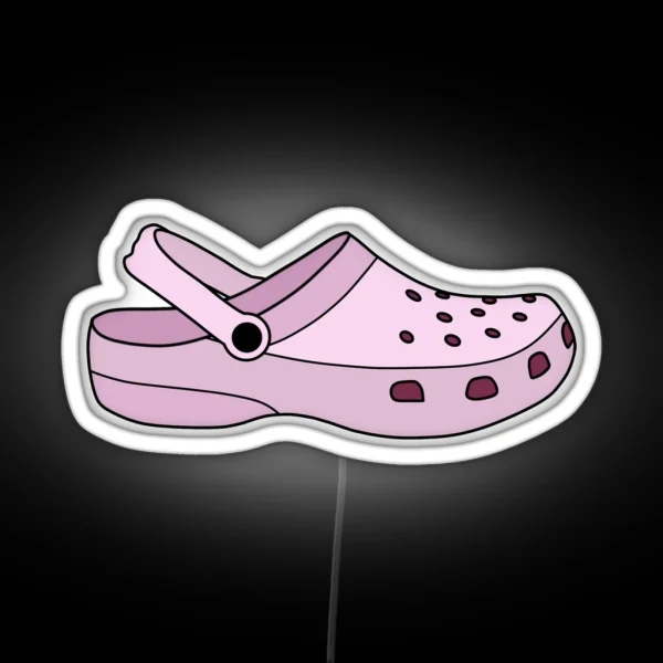 Light Pink Crocs Led RGB Neon Sign