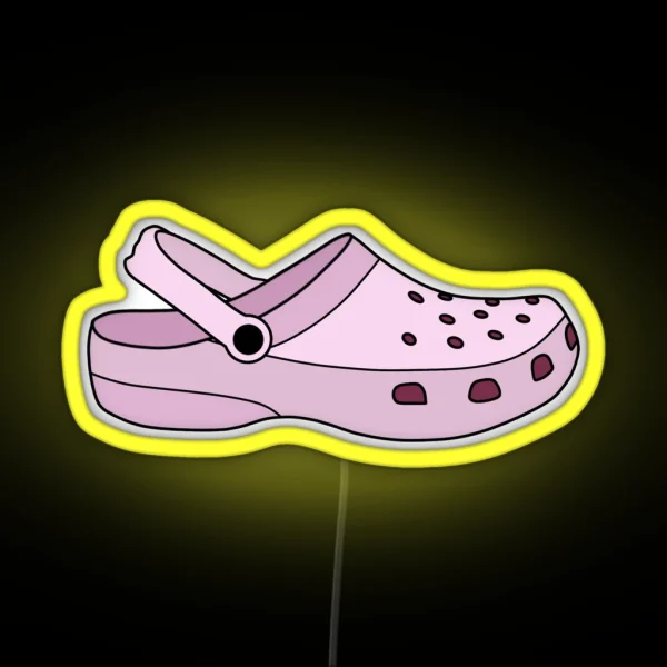 Light Pink Crocs Led RGB Neon Sign