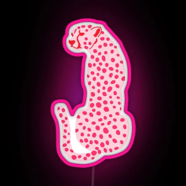 Light Pink Leopard RGB Neon Sign