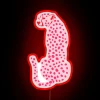 Add whimsy to your space with this pink leopard neon.
