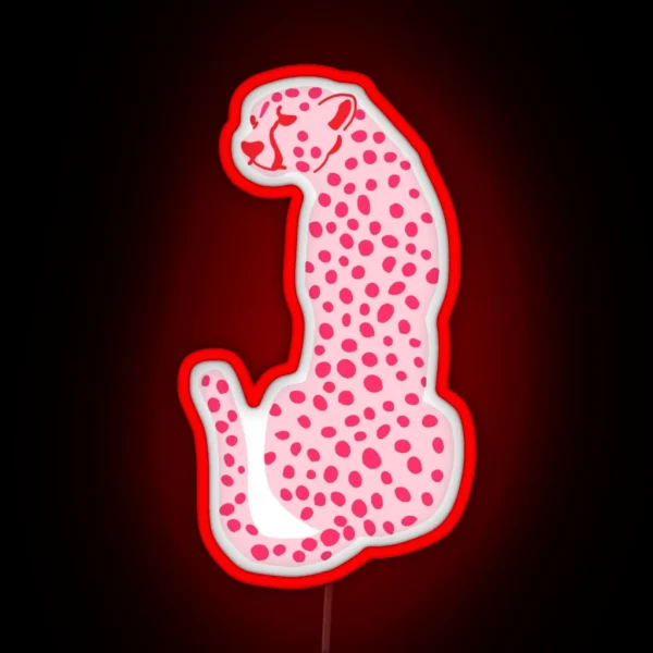 Light Pink Leopard RGB Neon Sign