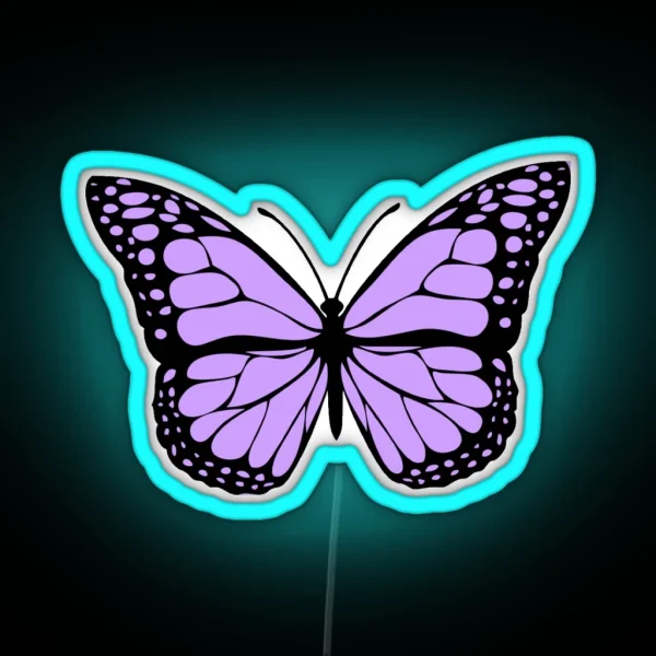 Light Purple Butterfly RGB Neon Sign